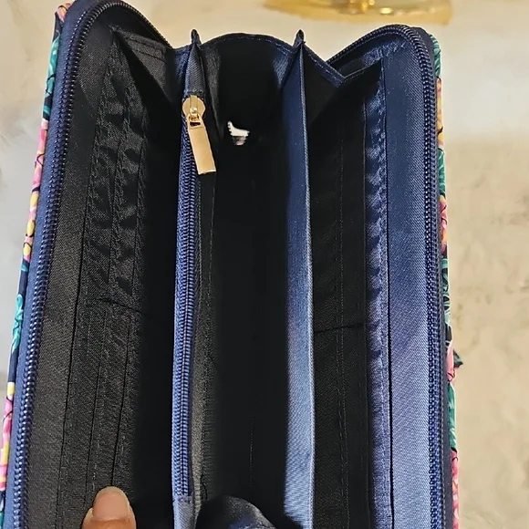 New! Simply Southern Pineapple Print Wallet - Black and Pink - Picture 8 of 8